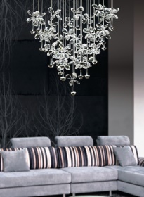 Aviva Crystal Ceiling Lights Diyas Single Crystal Pendants Aviva Crystal Ceiling Lights Diyas Single Crystal Pendants